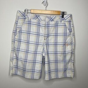 Puma- White, Blue and Yellow Striped Shorts